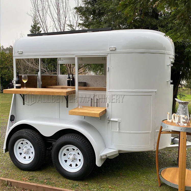 New Design Flower Cart Trailer Fast Food Truck Wedding Food Trailers Ice Cream Truck Shop Catering Horse Trailer