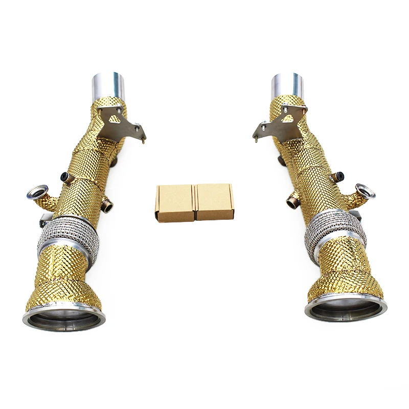 Heat Shield Free Flow Exhaust Pipes For Ferrari 296 Gtb V6 3.0T 2021-2024 Exhaust Downpipe