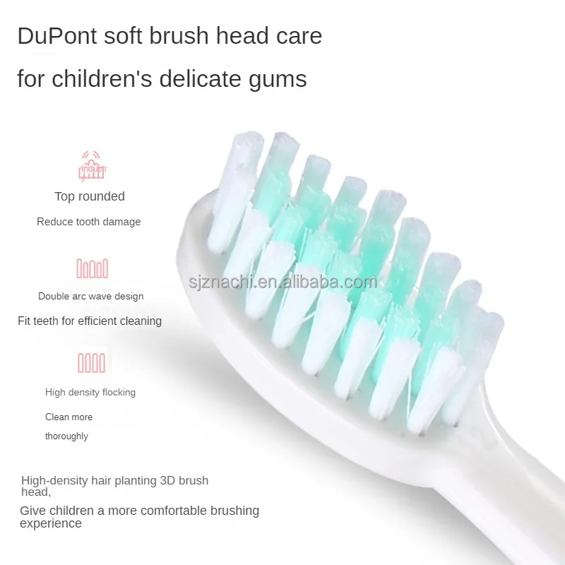 Мультяшная Милая перезаряжаемая вибрационная Автоматическая Мягкая Детская Ультразвуковая электрическая зубная щетка для детей
