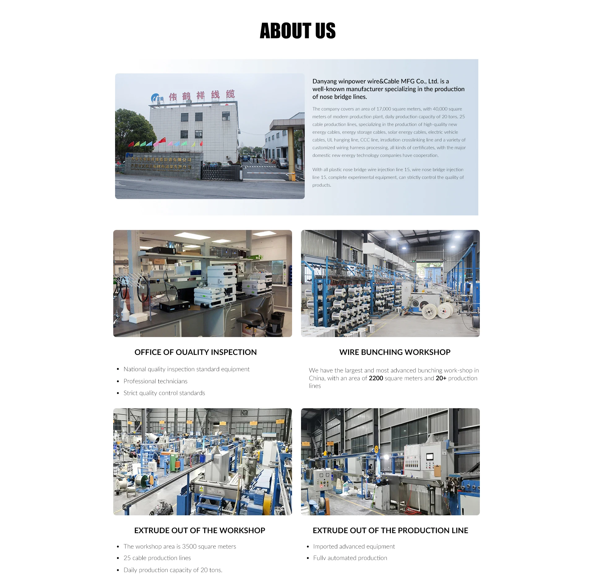 Danyang Winpower Wire & Cable Mfg Co., Ltd. - Nose Wire, Electrical Wire
