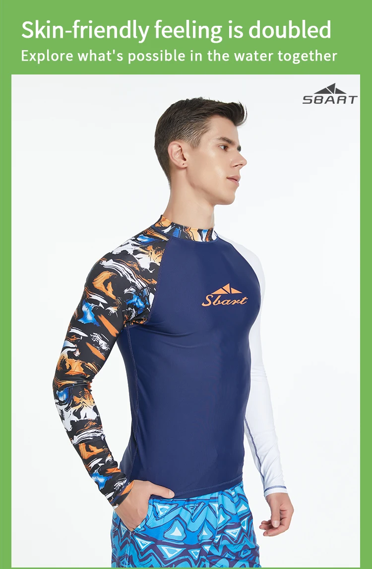 Custom Sublimation Printing Surf Clothes Long Sleeve Rashguard Quick Dry Breathable Men's Rashie UPF50+ Rash Guard For Men