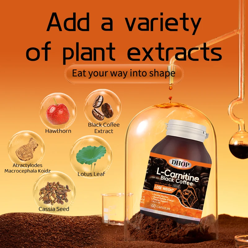 Customize Natural L-carnitine Black Coffee Supplement Weight Loss Slimming  Metabolism Capsules