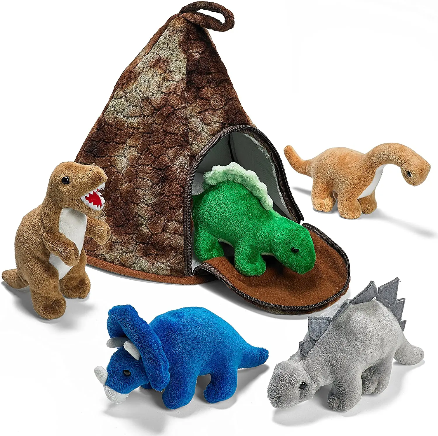 dog toy volcano dinosaurs