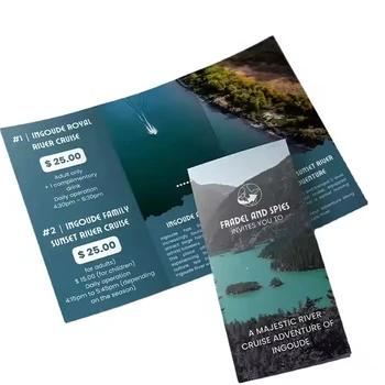Customized Scenic Spot Brochure Double-sided Full Color Printing Paper ProductIntroduction Booklet Folding Flyer PrintingService