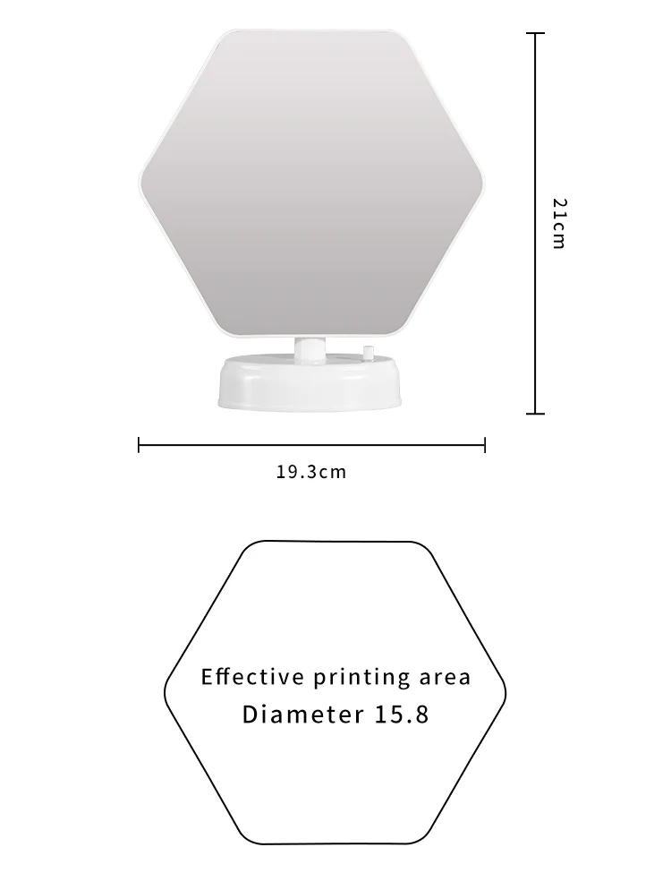 Hexagon Magic Mirrors Blanks Photo Frame Sublimation  MJ-09