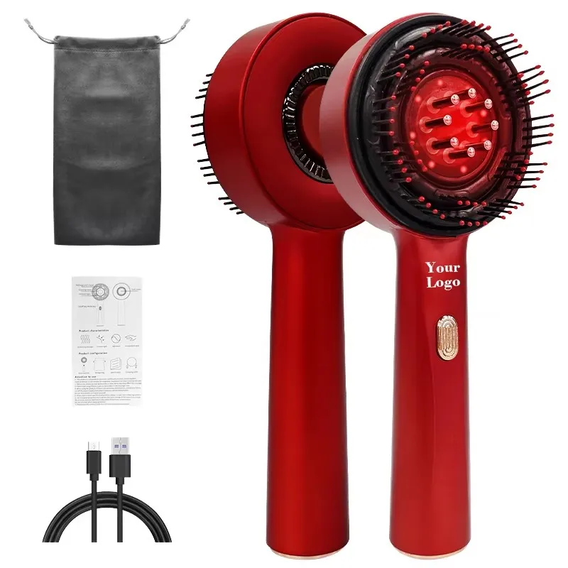 Travel Cordless Electric Scalp Massager Brush Handheld Hair Oil Dispenser Convenient Hair Massager Scalp Comb
