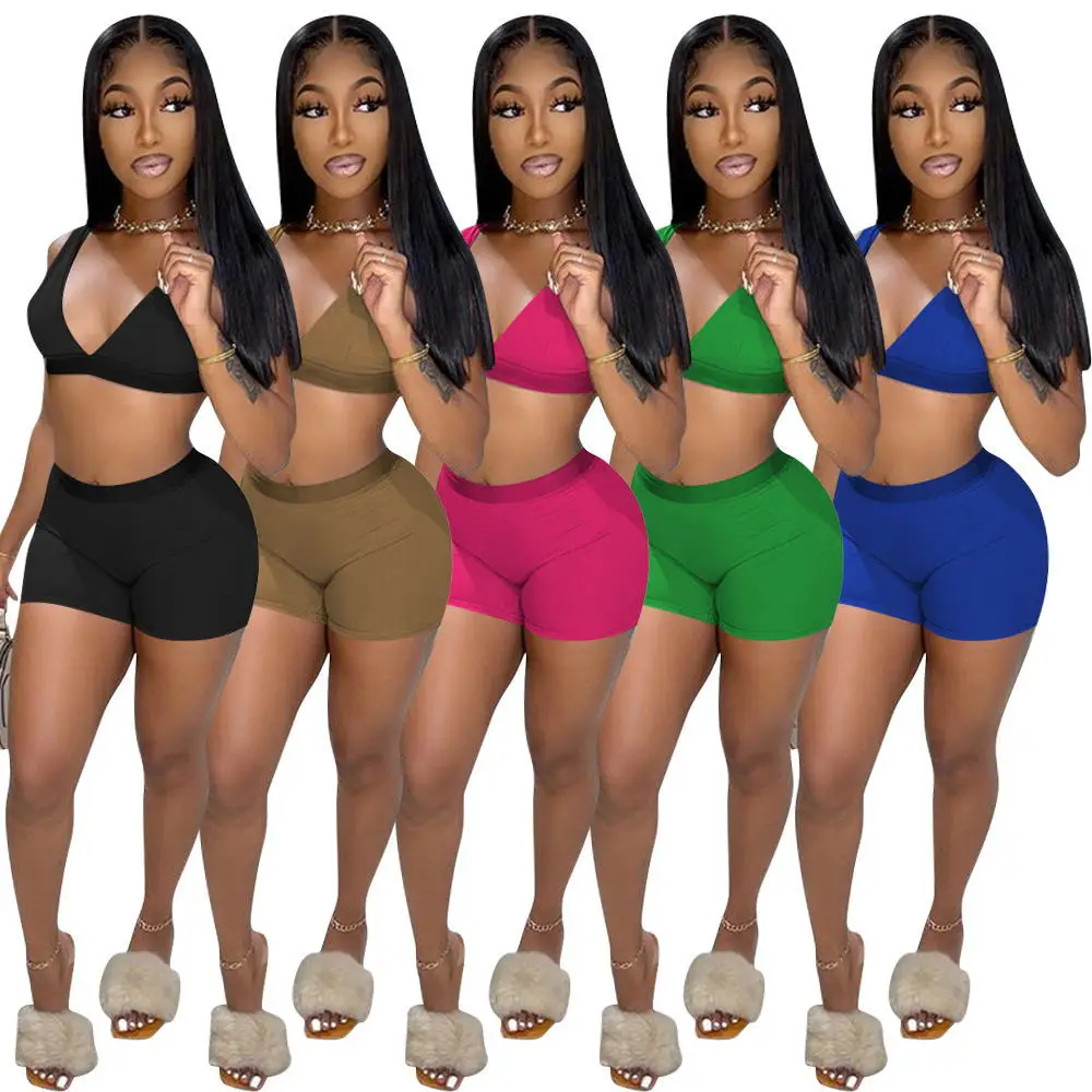 Conjunto De 2 Piezas Formado Por Sujetador Y Pantalón Corto,Moda De  Verano,Sexy,Informal,Deportivo - Buy Las Mujeres De Verano,Mujer Conjuntos  Cortos,Sexy Conjuntos De Dos Piezas De Las Mujeres Product on Alibaba.com