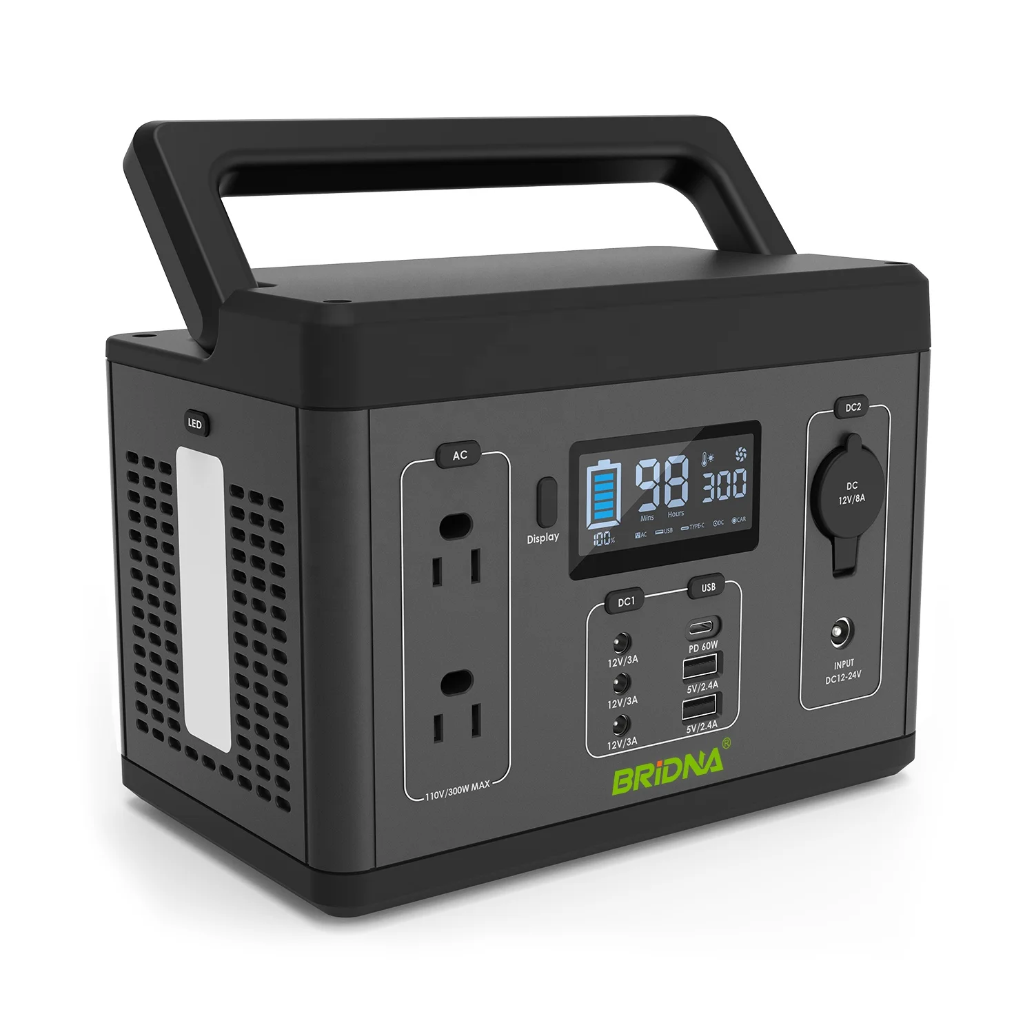 Source BRIDNA 300w lithium ion battery 220v camping power station