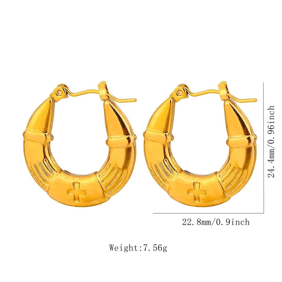 Shop Trendy Stainless Steel Earrings with 18K Gold Plating