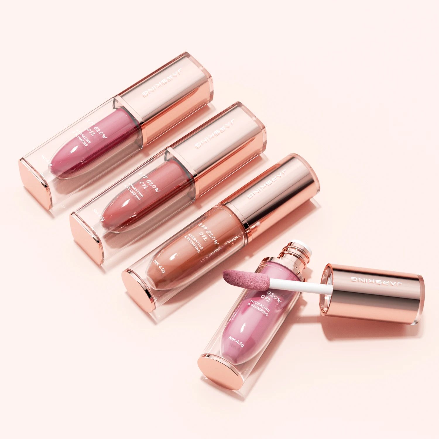 Wholesale 4.5ml Empty Custom Logo Luxury Lipgloss Container Packaging Colorful Fancy  Plastic Lip Oil Gloss Tube with Applicator