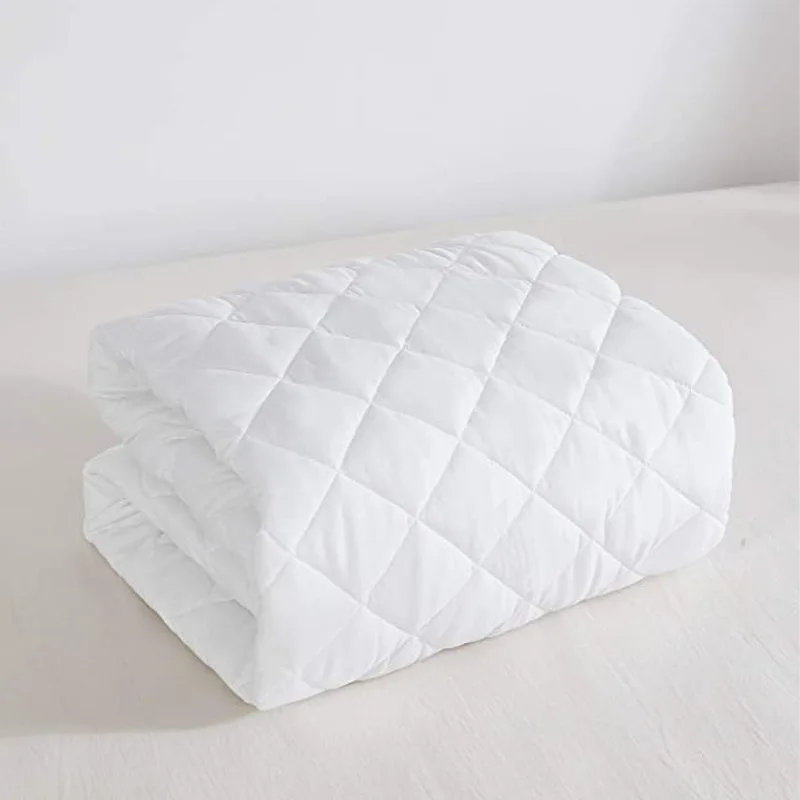 100 хлопок, стеганый детский складной матрас, протектор матраса для кроватки, Простый белый