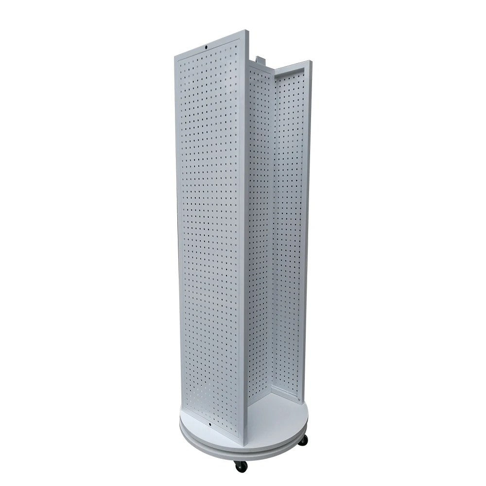 Hardware Shop Floor Standing Rotating  Pegboard Stand Hardware Product Display Rack Stand