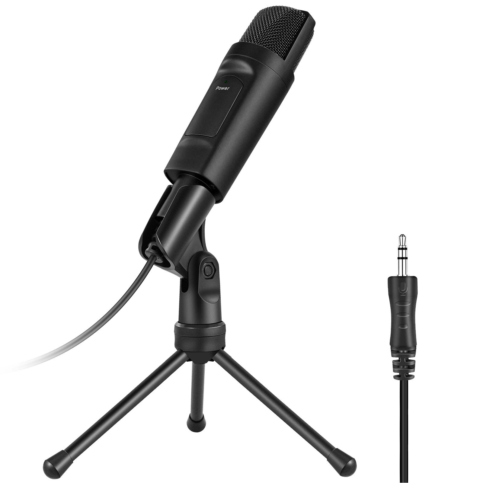 Профессиональный 3 5 мм микрофон для студийной записи конденсаторный с подставкой пения живой