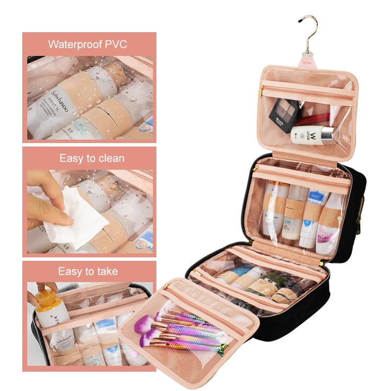 Custom Hanging Travel Portable Multi-useful Extensive Wholesale Toiletry Bags