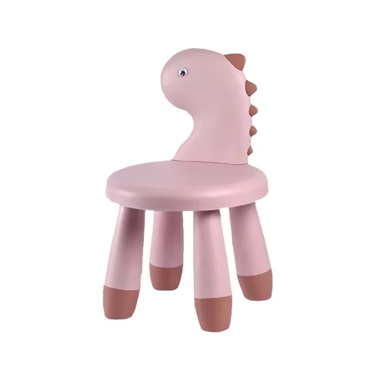 EMA Modern Cheap Dinosaur Backrest Feeding Chair Thickened Cartoon Plastic Children's Stool