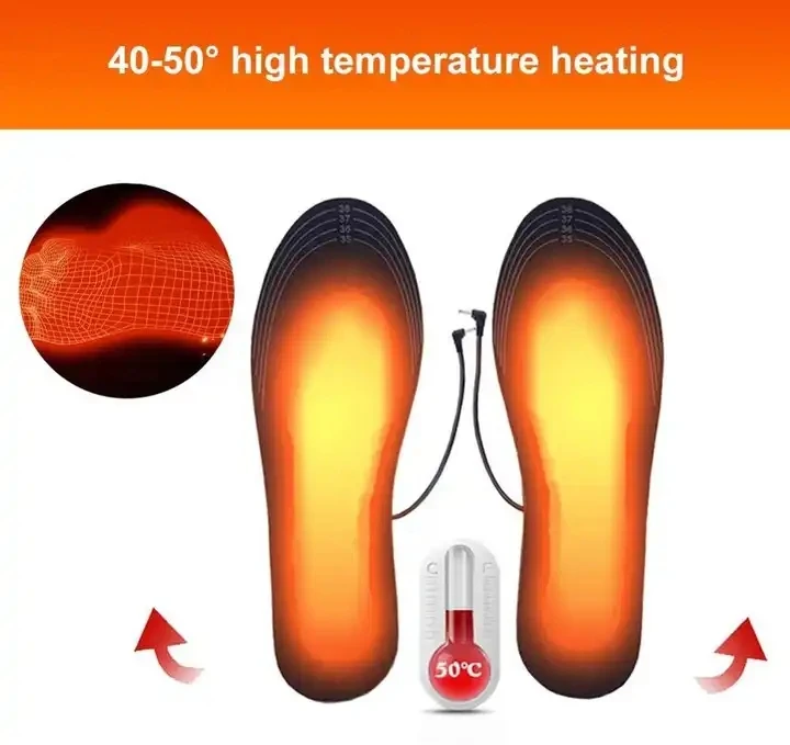 Washable And Tailorable Eva Usb Heating Insoles Electric Heated Insoles