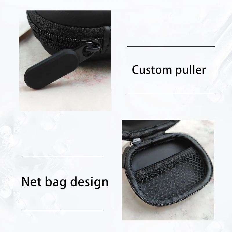 Hot Sale Custom Earbud Case PU Cover Waterproof Travel Earphone Carry Case EVA Hard Earphone Storage Case manufacture