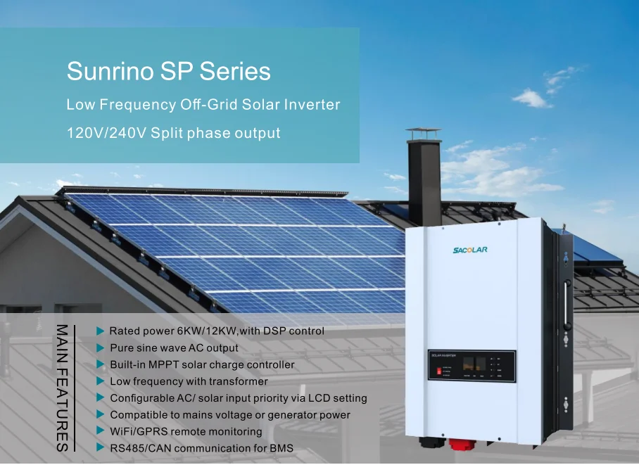 120 240 Split Phase Solar Inverter 48v 4kw 6000w 8000w Split Phase ...