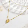 snake bone bead chain love gold