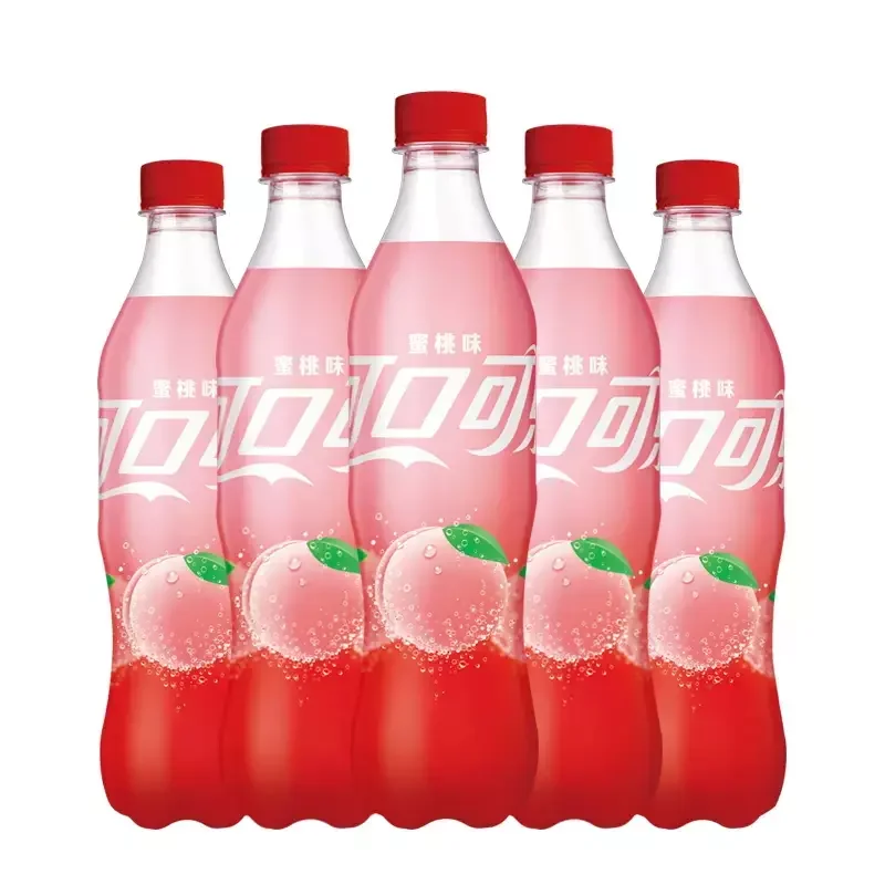 500ml ピーチストロベリー風味ボトルフルーツソーダドリンク 中国炭酸