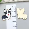 Black White Corgi 23x22mm