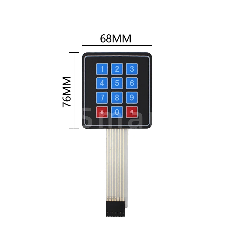 2pcs 3x4 12-Key Button Switch Matrix Film - For Keypad, Membrane Switch Replacement