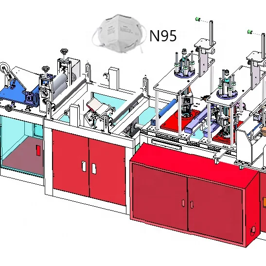 Полностью автоматический 3D 4 слойный N95 респиратор машина маска для лица делая