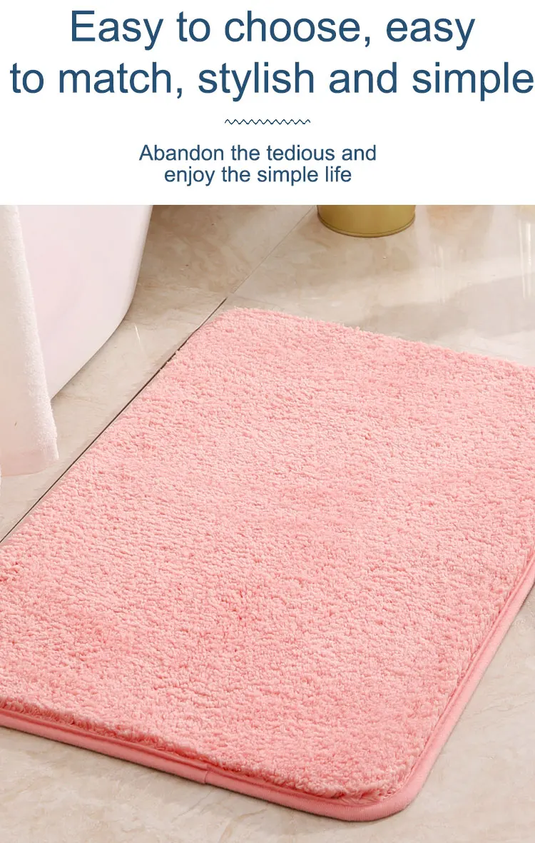 Best Selling Easy To Clean Microfiber Non Slip Bathroom Mat Bedroom Living Room Kitchen Carpet factory