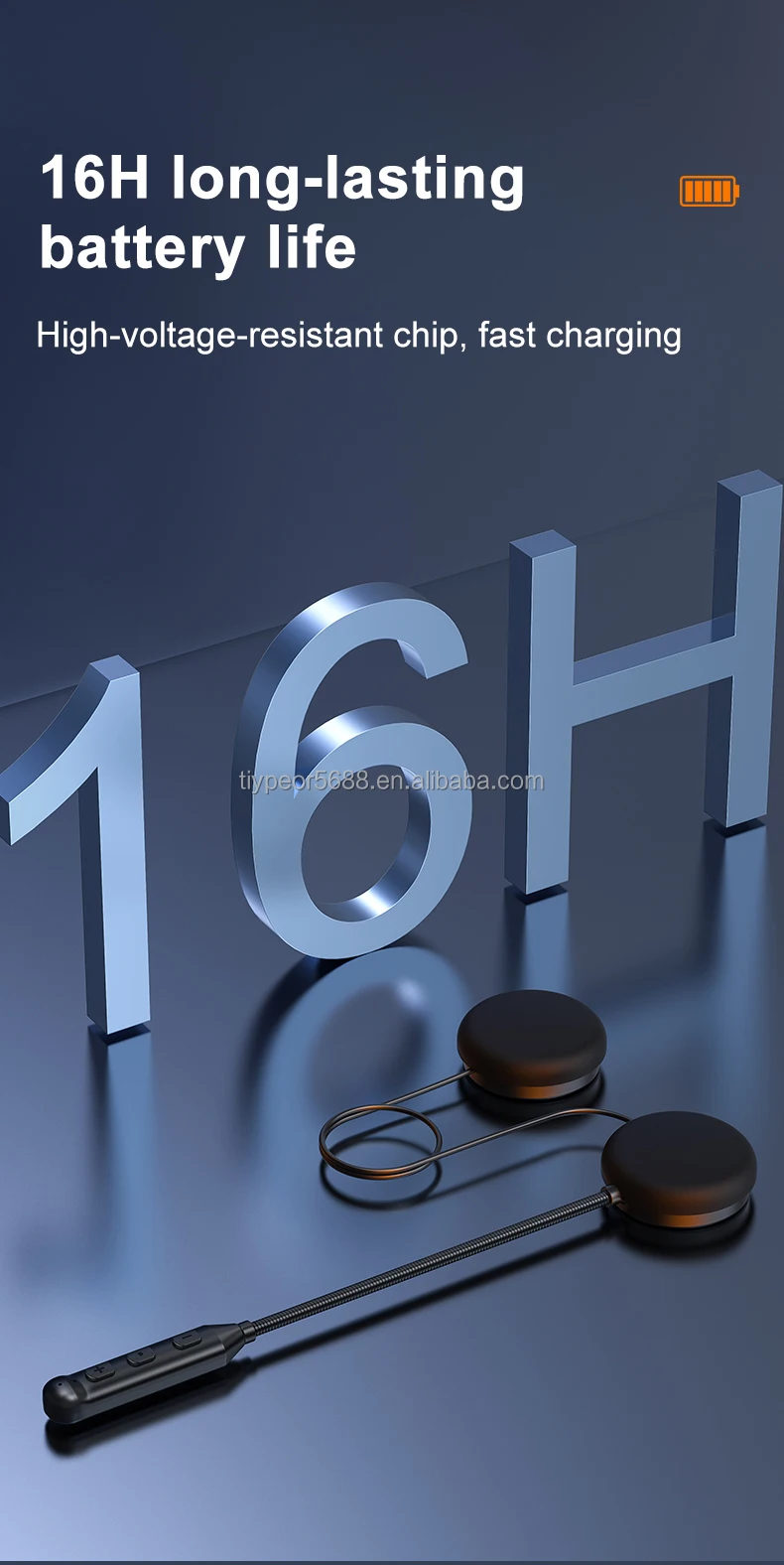 product tiypeor helmet build in headset for motorbike hands free noise reduction suitable for half face helmet with microphone for rider-4