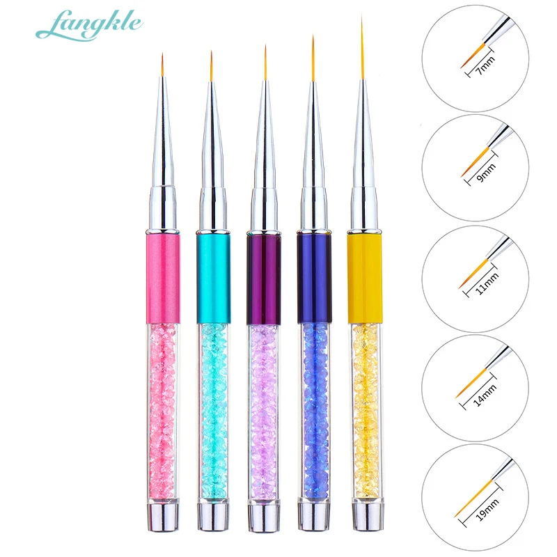Fangkle Nail Supplier Wholesale Colorful Plastic Nylon Hair Nail Art