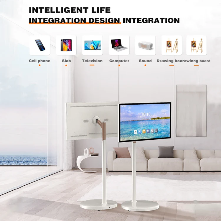 Smart 4+32G Android 11 Mobile TV 32 Inch Touch Screen Portable Monitor for Yoga Fitness LED Video Game Player 27 Inch TV