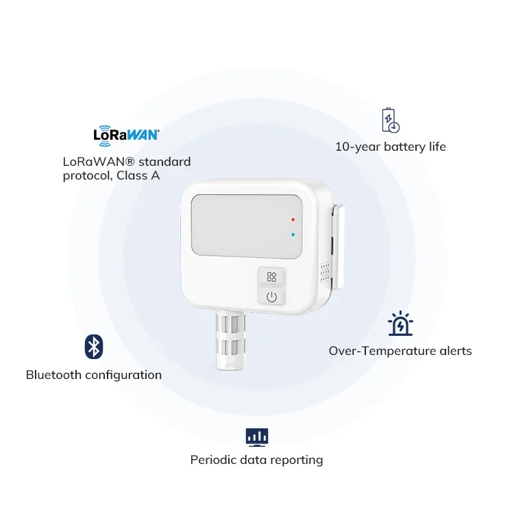 Wireless IoT Low Power Devices Bluetooth Lorawan Sensors Data Logger Long Distance Lora Temperature Humidity Sensor Lora Sensors