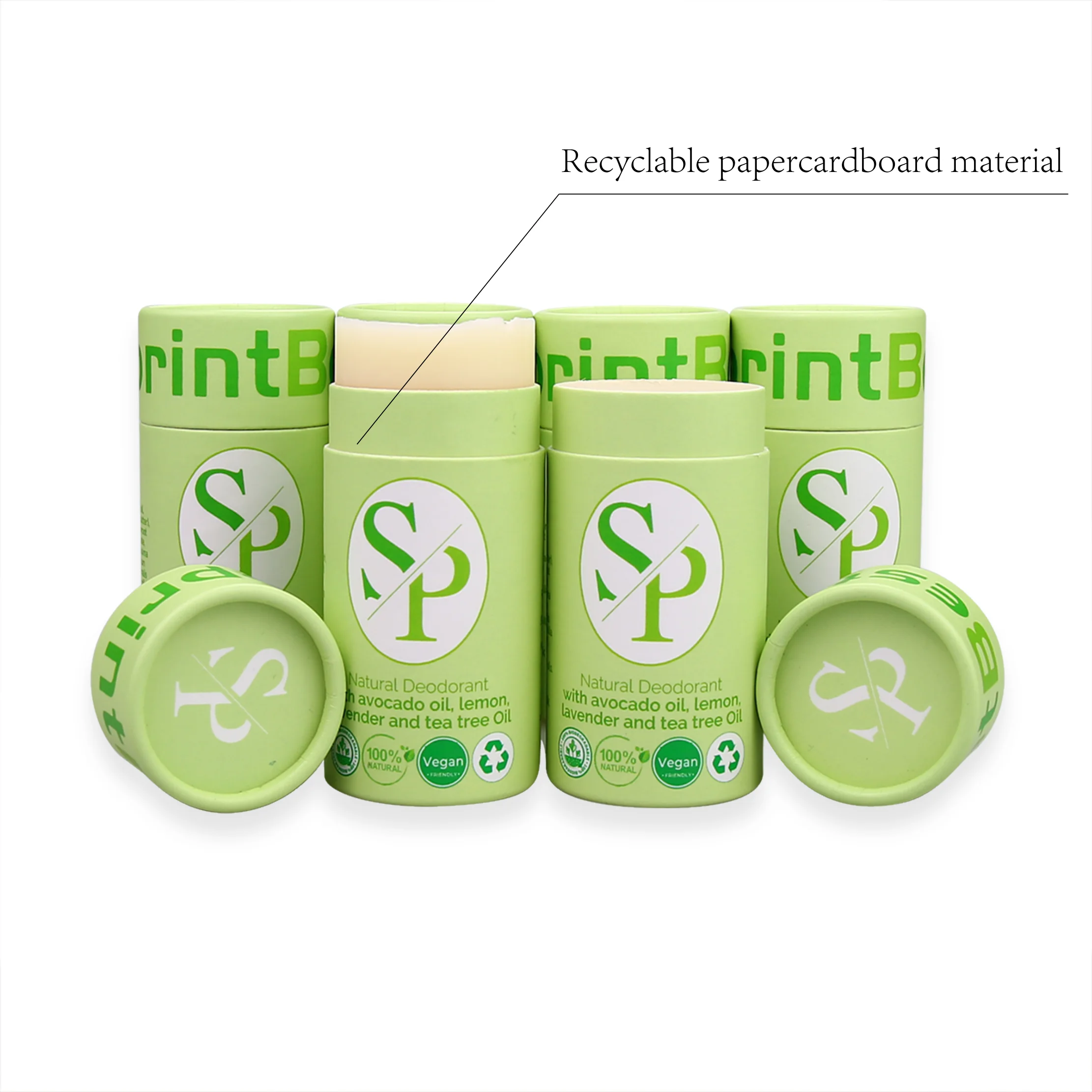 Eco Friendly Biodegradable Container,Push Up Lip Balm Deodorant