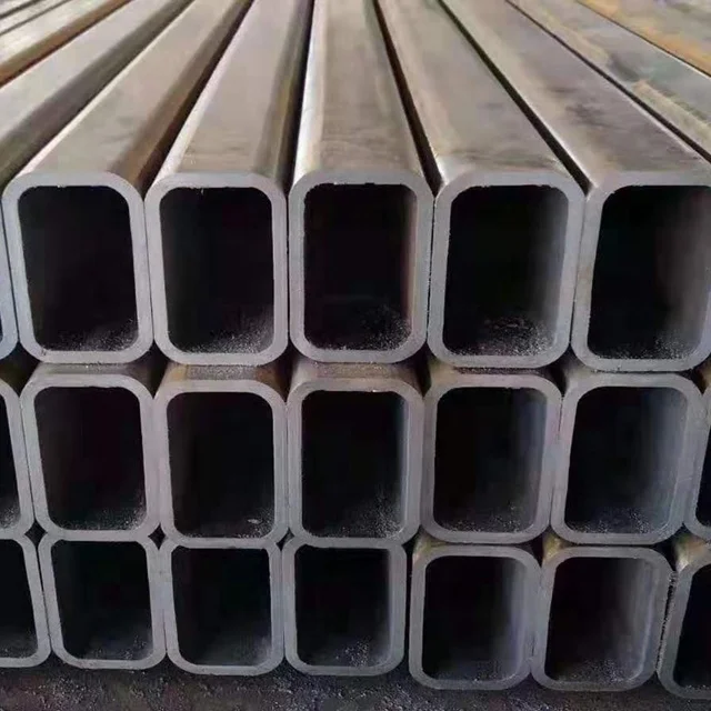 Astm A500 Square Pipe Tubing Standard Hollow Section Large Diameter Company Carbon Black Rectangular Tube Metal Iron Steel Pipes