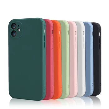 Candy colors 1:1 Good Quality Liquid Silicone Rubber Phone Cases For Apple iPhone 12 XI Max 2021 Covers For Iphone 11 Casing