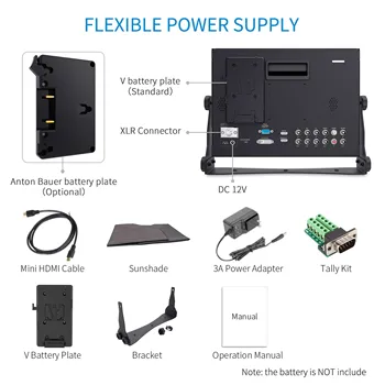 SEETEC P133-9HSD OEM Factory Wholesale 13.3" IPS FHD Aluminum Broadcast Field Monitor 3G-SDI AV YPbPr Custom Bulk Order product image