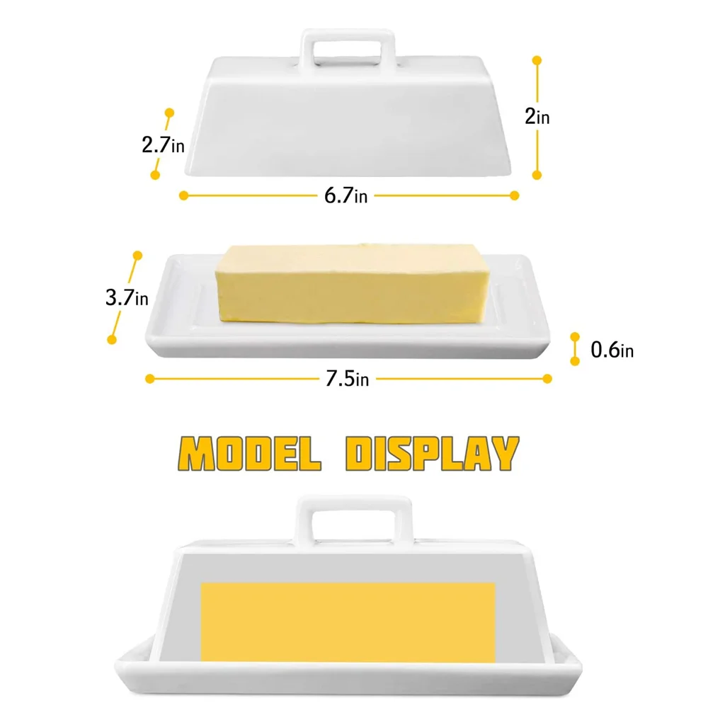 Customized Porcelain Butter Dish Butter Container Dish Wholesale Fancy Kitchen Dishes.
