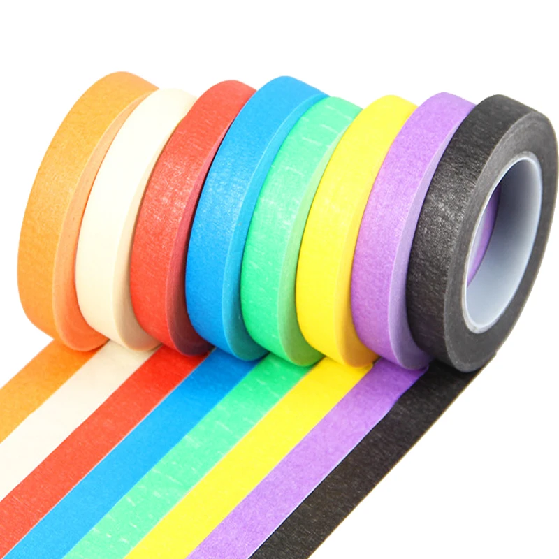Customized Colored Masking Tape of Colorful Craft Tape With Vibrant Rainbow Color Great for Art Labeling Classroom Decorations