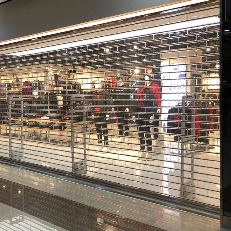 Transparent Polycarbonate Roller Shutter Commercial Roll up Transparent Doors for Restaurant Garage