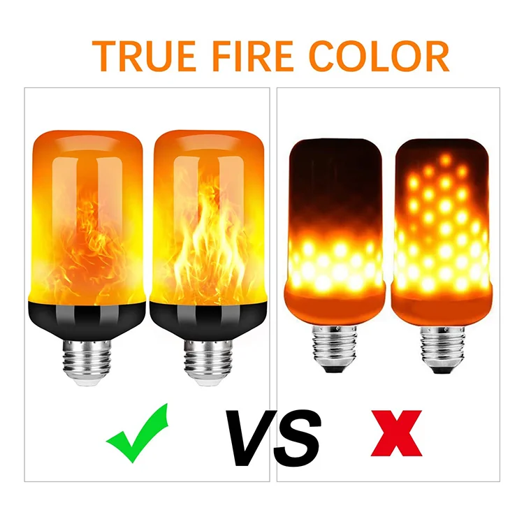Simulation Flame Lamp LED Flame Effect Fire Light Bulbs Flickering Emulation Decor Lamp Christmas Decorationlights Light