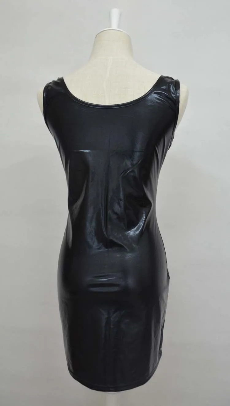 Wholesale Plus Size Sexy PVC Wet Look Leather Dresses Women Bodycon Leather  Black Club Mini Dress From m.alibaba.com