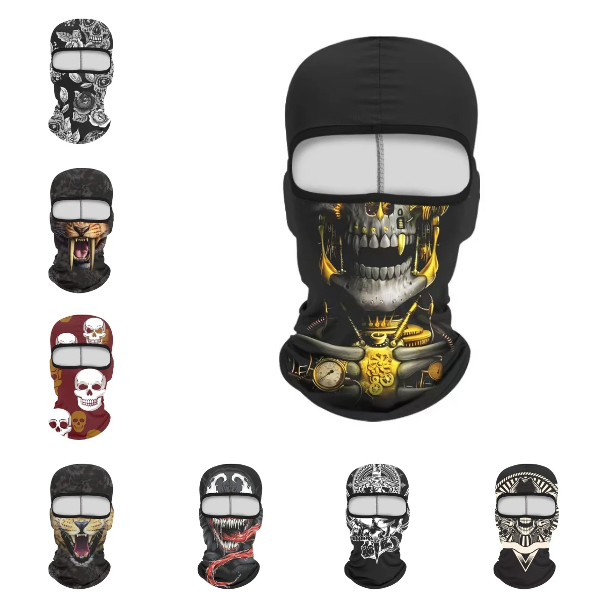 Hot Selling Solid Color Ice Silk Mask Breathable Motorcycle Riding Head Cover for Outdoor Sports Cycling Balaclava for Fishing