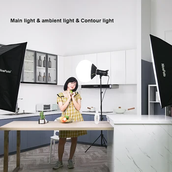 KT-HC404(HC-1000SB III ) NiceFoto 100W 5600K Daylite CRI 95+  COB LED Video Light Kit detail image