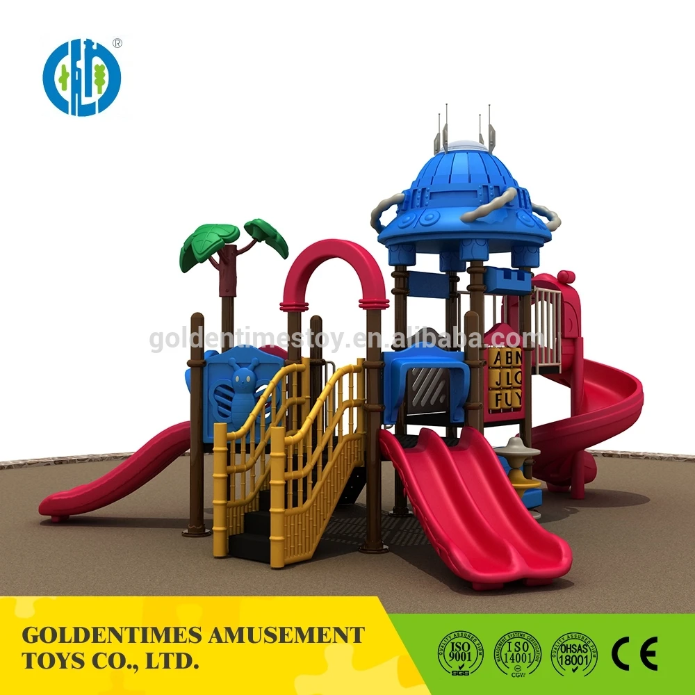 Funny Style Outdoor Play Ground for Children Long Plastic Slide Miracle Playground Equipment Parts