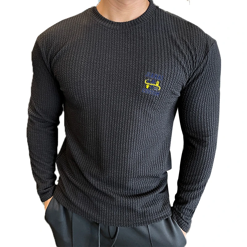 Sleeve Mens Waffle Knit Thermal IHTL-1301-GRY Waffle Knit Long