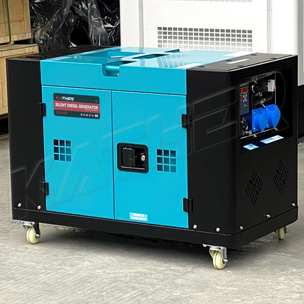 8kva 10kva 12kva 15kva Einzel-/Dreiphasen-Generator-Dieselgeneratoren Standby-Netzstromtragbare Schalldämmungsdieselgeneratoren