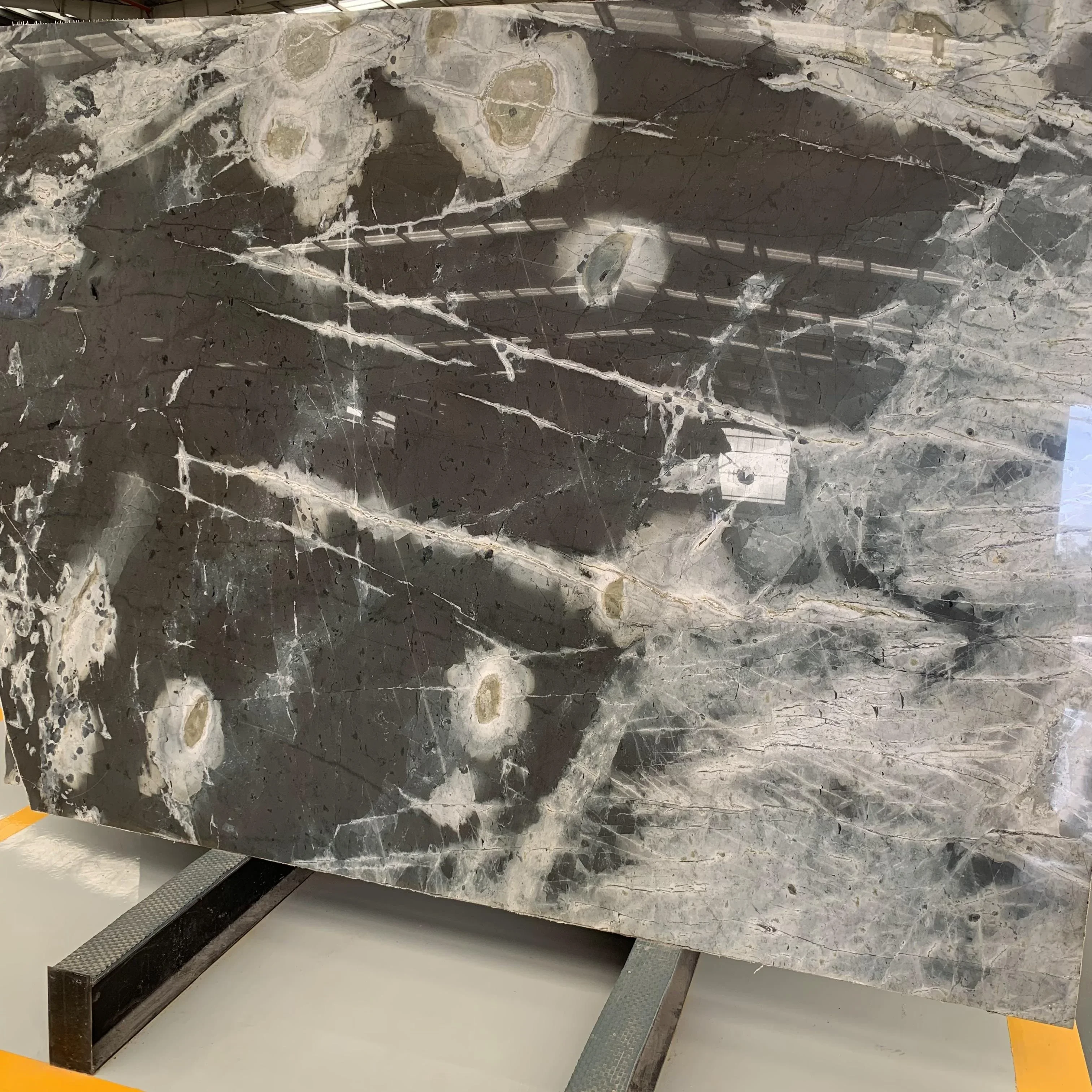 고급 인테리어 장식용 그린 대리석 슬래브 바닥 타일 - 별장 디자인용