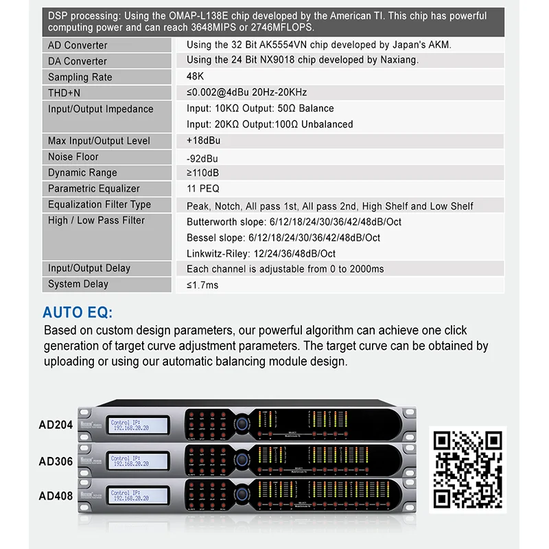 Nuoxun 3 Input 6 Output Crossover 3 Way Audio Processor Compressor Limiter for pa System