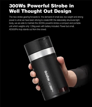 Godox AD300Pro Outdoor Flash Light 300Ws TTL 2.4G 1/8000 HSS Speedlite with Battery for S/C/N/O/F detail image