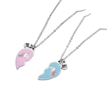 BFF Jewelry Gift Birthday Gift Best Friend Sister Heart Necklace Friends or Fun Sister Gift Kids Jewelry
